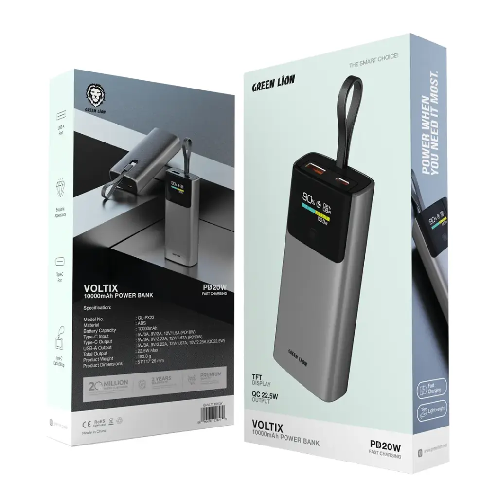 Green Lion Voltix Внешний аккумулятор 10000mAh PD 20W