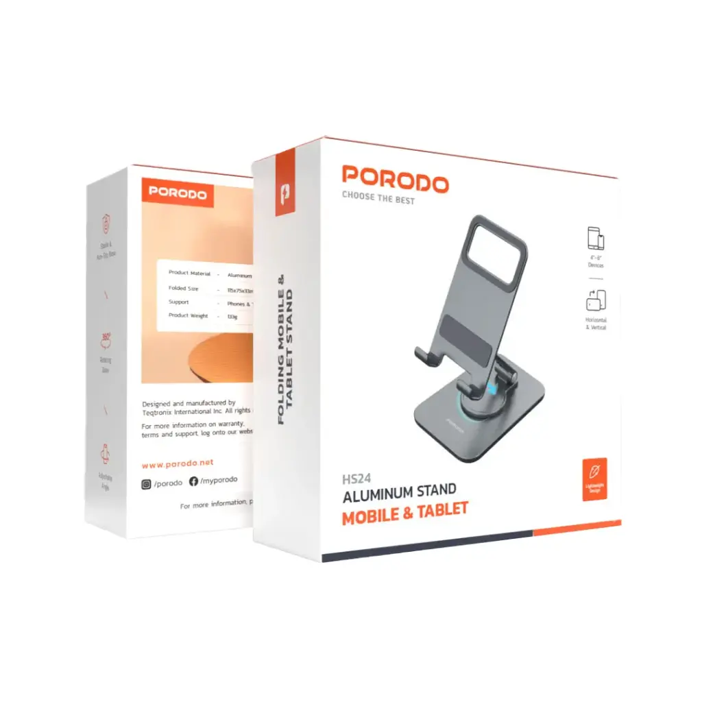 Porodo Aluminum Mobile & Tablet Stand