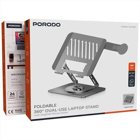 Porodo Foldable 360° Dual-Use Laptop Stand