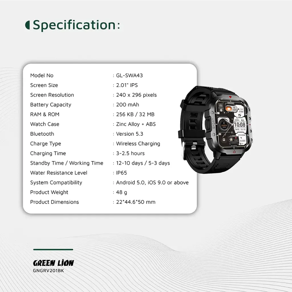 ساعات ذكية Green Lion Gravix