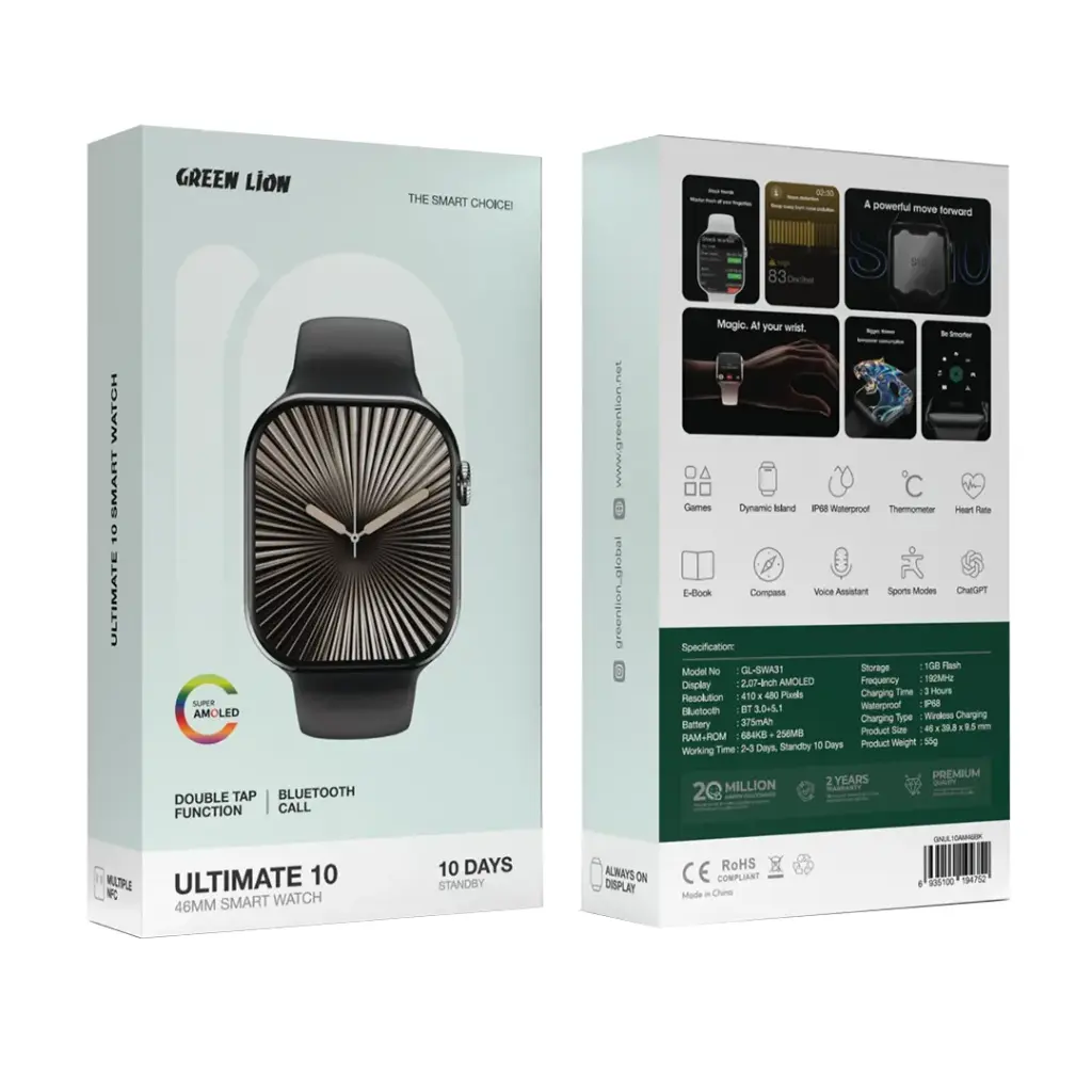 ساعات ذكية Green Lion Ultimate 10 46 mm