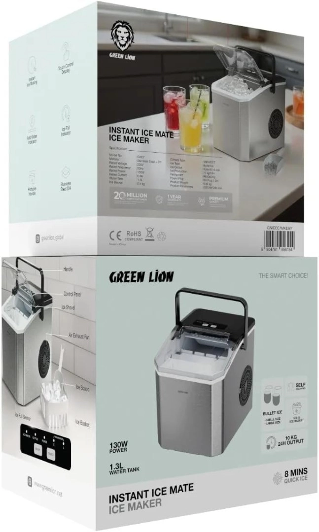 Green Lion Instant Ice Mate Ice Maker 130W 1.5L