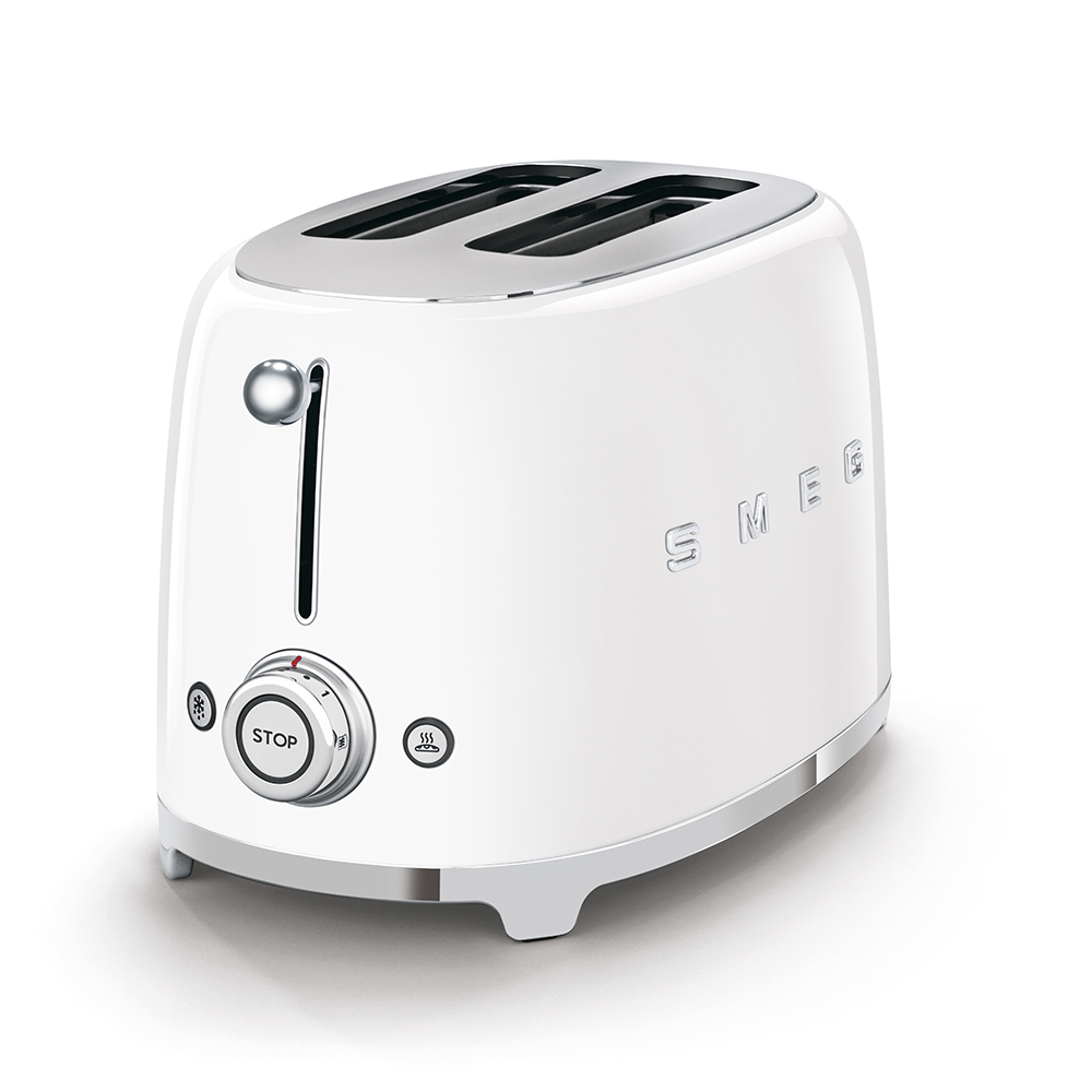 Smeg 2 Slice Toaster White (TSF01WHUK)