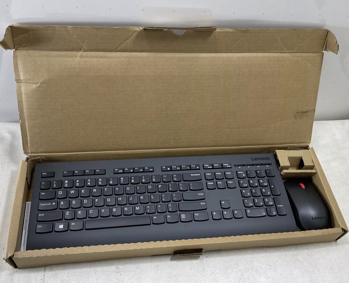Lenovo Wireless Keyboard and Mouse Combo Brown Box
