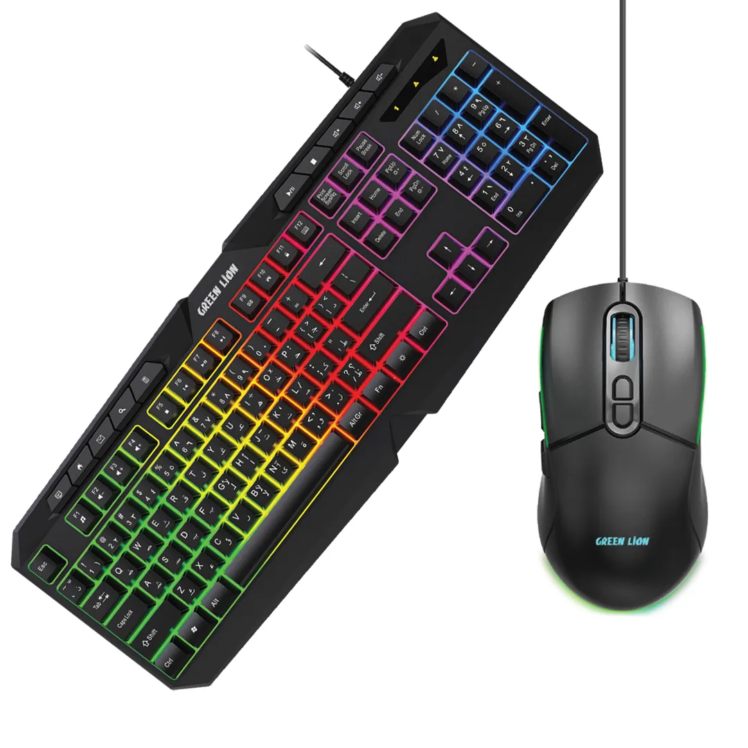 Green Lion GK-400 RGB Gaming Keyboard and Mouse