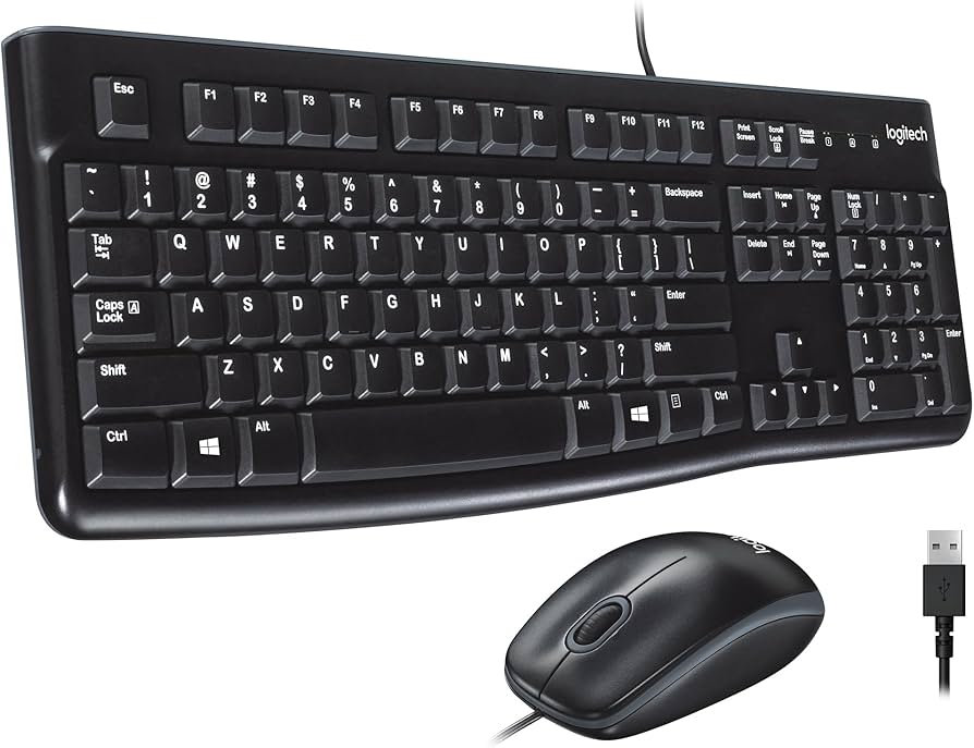 Logitech MK120 USB Keyboard and Mouse Combo Black