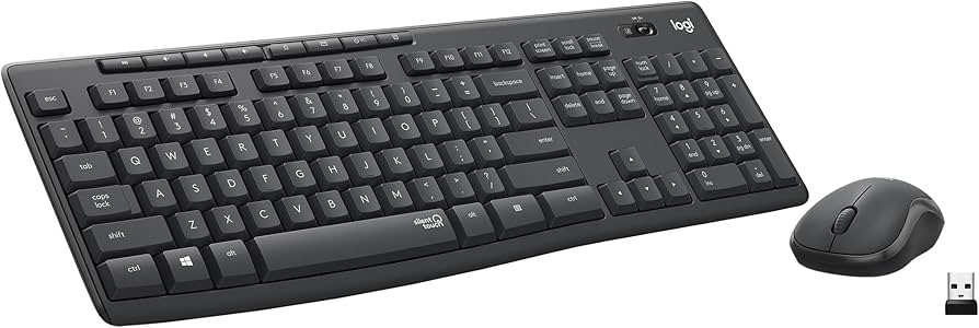 Logitech MK295 Silent Wireless Keyboard and Mouse Combo Graphite