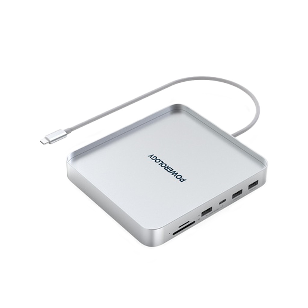 Powerology 24" iMac compatible USB-C hub & stand with SSD enclosure