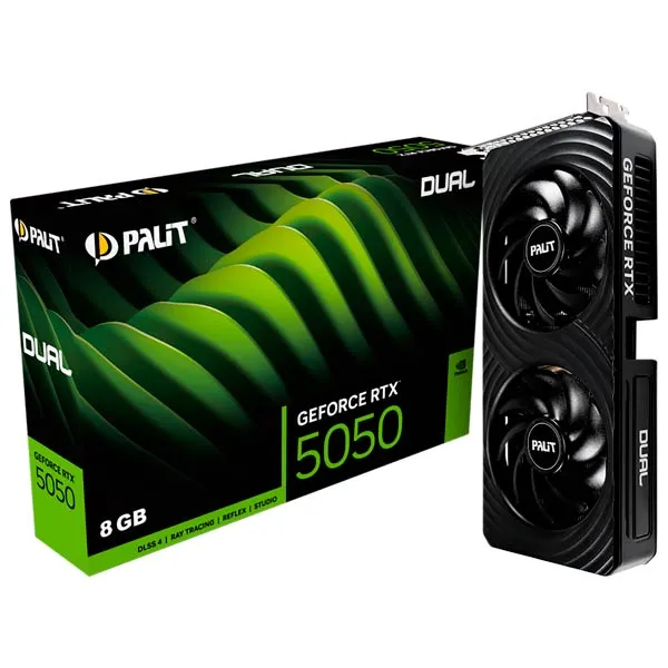 Palit Dual GeForce RTX 5050 Graphics Card 8GB GDDR6 (65050019P1-GB2070D)