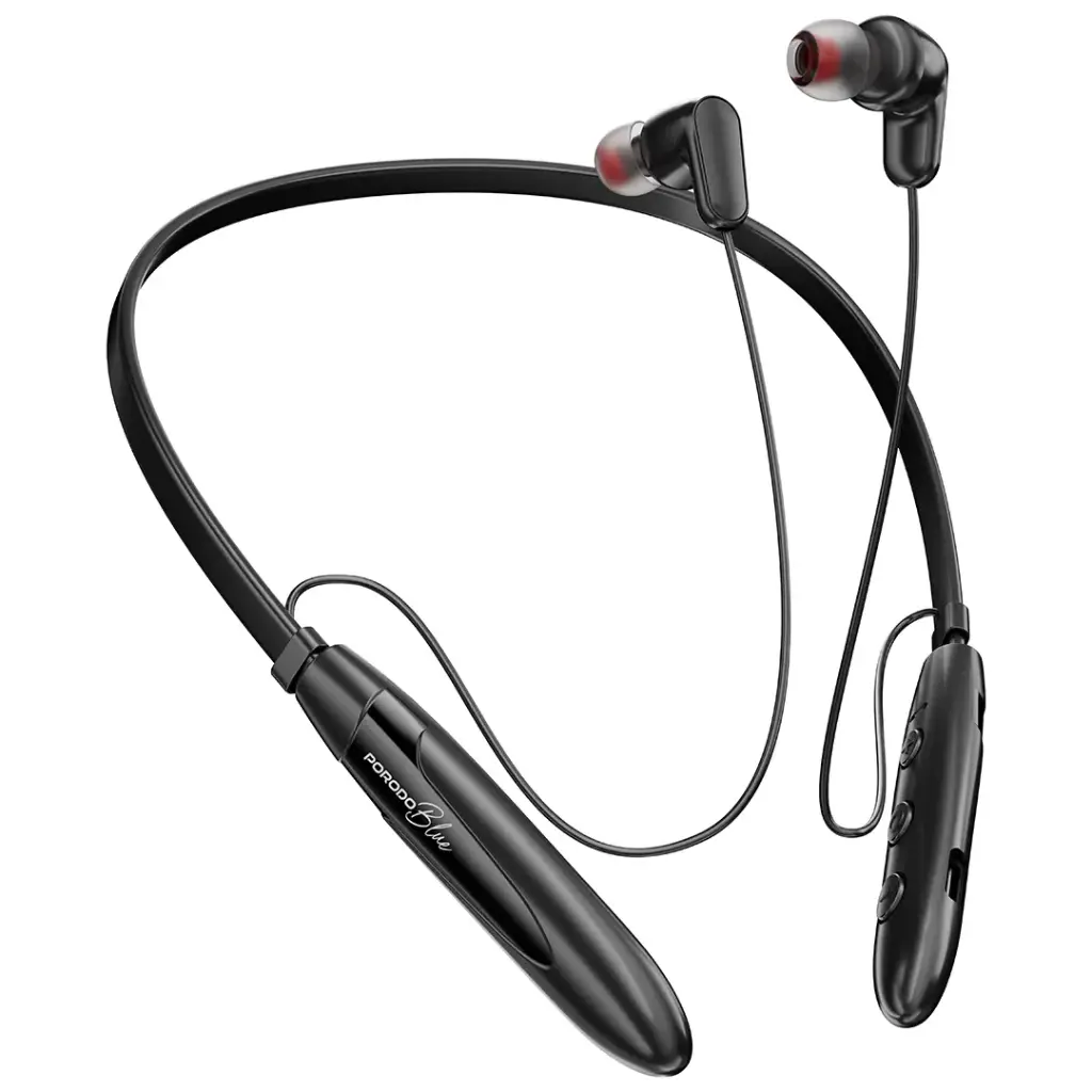 Porodo Blue wireless magnetic neckband Dual BT 16H BT5.3 (PBD13BK)