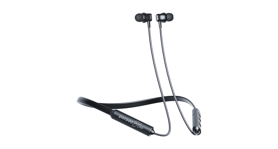 Porodo Blue ENC neckband in-ear earphones 28H BT5.3 (PB-NKBIE-BK)