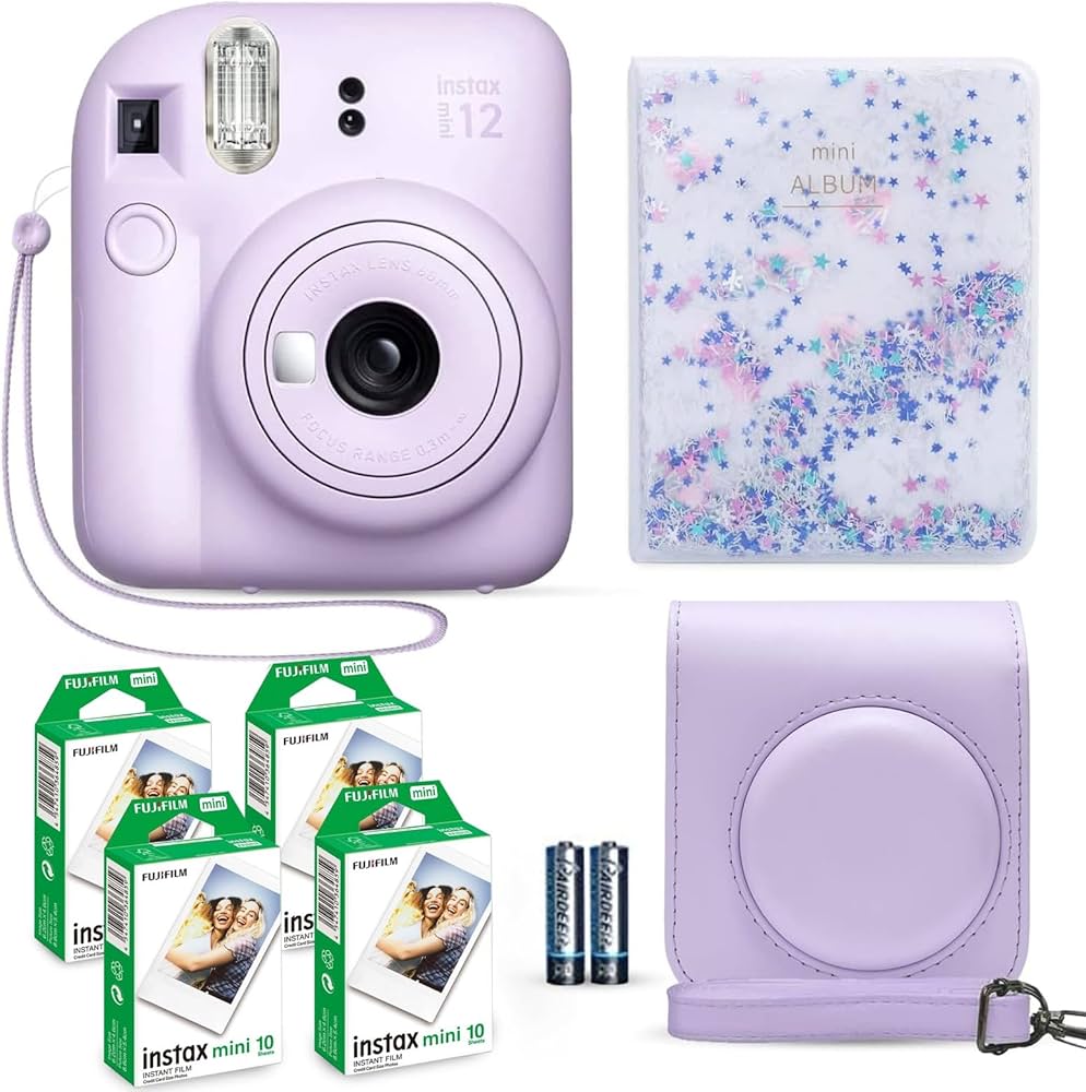 Fujifilm Instax Mini 12 Instant Camera Bundle Lilac Purple