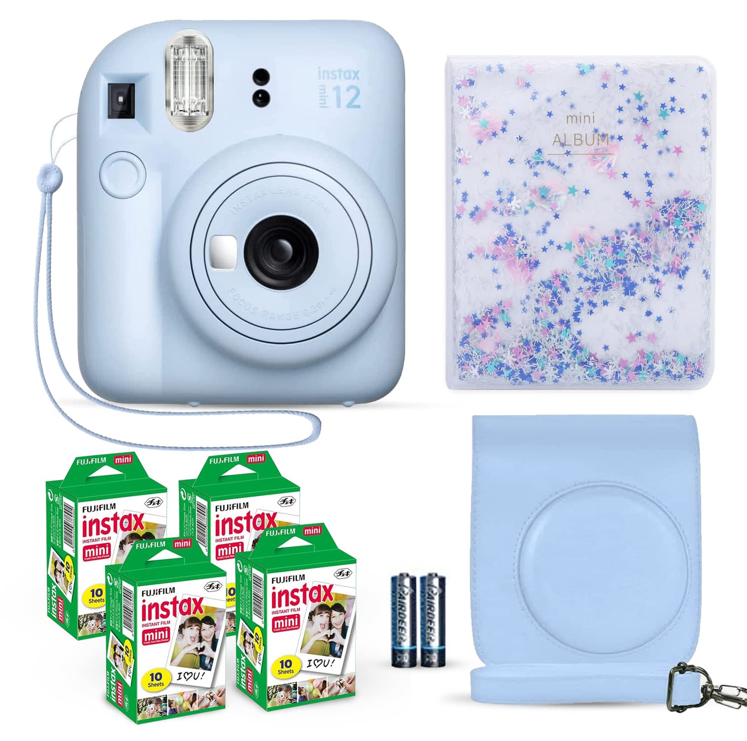 Fujifilm Instax Mini 12 Instant Camera Bundle Pastel Blue